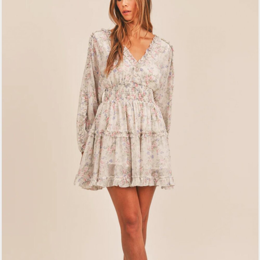 Mable SOLLA RUFFLE DETAILED TIED BACK DRESS - Picture 5 of 5